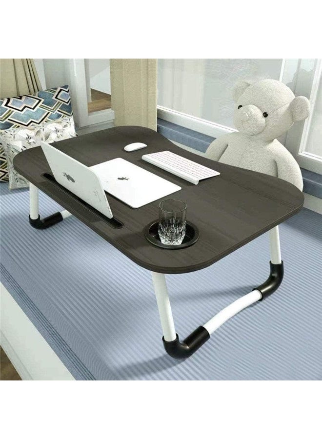 Foldable Laptop Bed Table – Adjustable Anti-Slip Legs with Cup Holder & Tablet Slot – Perfect for Home, Study & Daily Use - Image 2