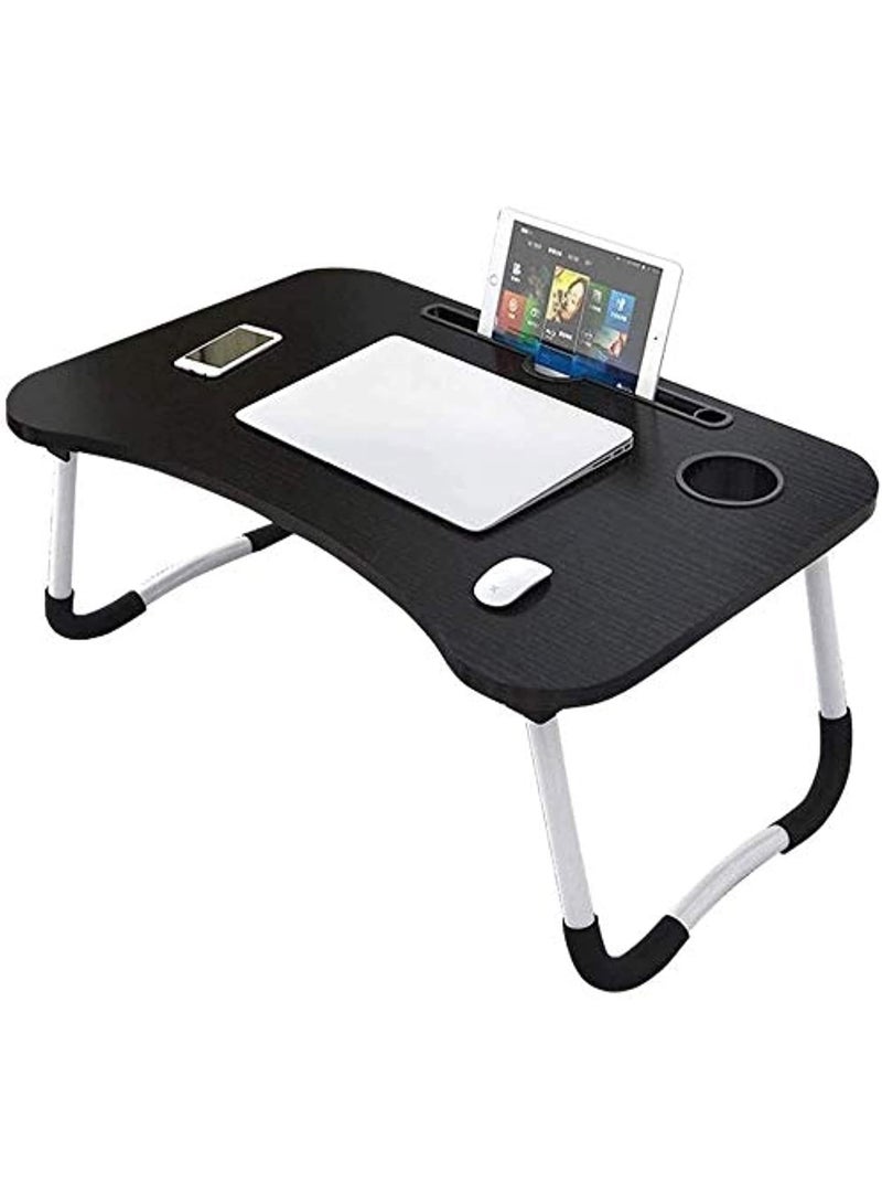 Foldable Laptop Bed Table – Adjustable Anti-Slip Legs with Cup Holder & Tablet Slot – Perfect for Home, Study & Daily Use - Image 1