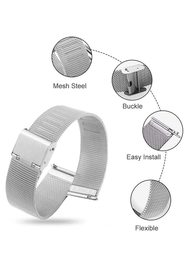 22mm Stainless Steel Band Quick Release Pins For Amazfit GTR4-GTR3-GTR2  Silver - Image 1