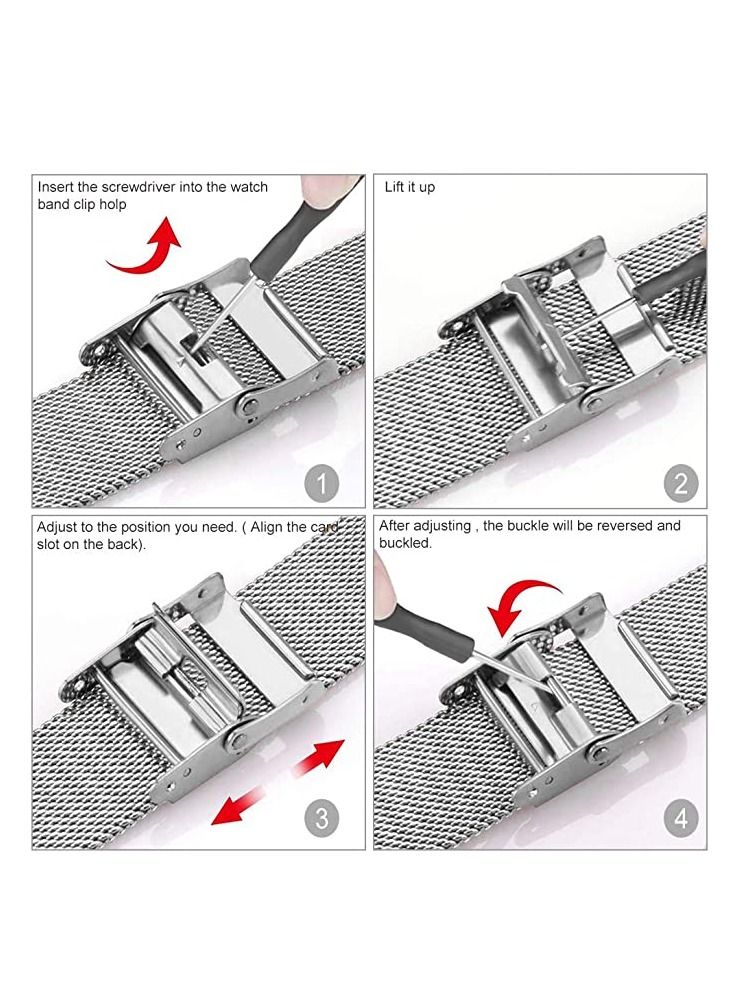 22mm Stainless Steel Band Quick Release Pins For Amazfit GTR4-GTR3-GTR2  Silver - Image 3