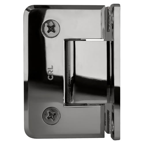 CRL C.R. LAURENCE P1N037CH CRL Polished Chrome Pinnacle 037 Series Wall Mount Full Back Plate Standard Hinge - Image 4