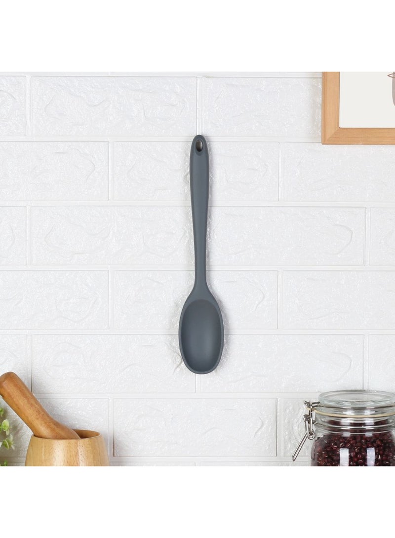 DANUBE HOME ملعقة سيليكون صلبة من شيف دلايت – ملعقة طهي مقاومة للحرارة وغير لاصقة للمطبخ، للتقديم والتحريك، مقبض مريح، أداة متينة 28X6 سم - Image 1