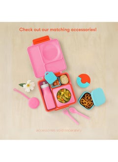 OMIE OmieBox Kids Bento Lunch Box, Stainless Steel Bowl, Pink Berry  - Image 2