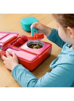 OMIE OmieBox Kids Bento Lunch Box, Stainless Steel Bowl, Pink Berry  - Image 4