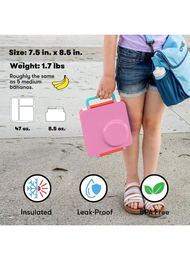 OMIE صندوق غداء أومي بوكس للأطفال، وعاء من الفولاذ المقاوم للصدأ، توت وردي - Image 5