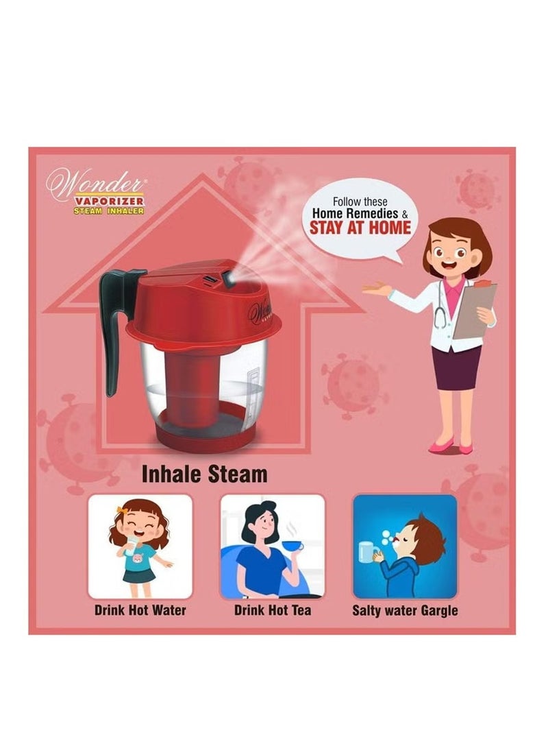 Wonder جهاز استنشاق بخار بخار باللون الأحمر - Image 2