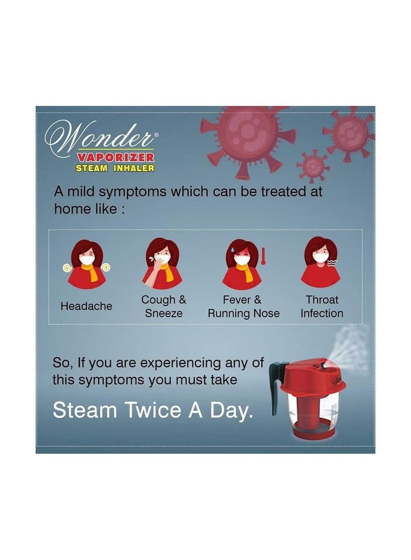 Wonder جهاز استنشاق بخار بخار باللون الأحمر - Image 4