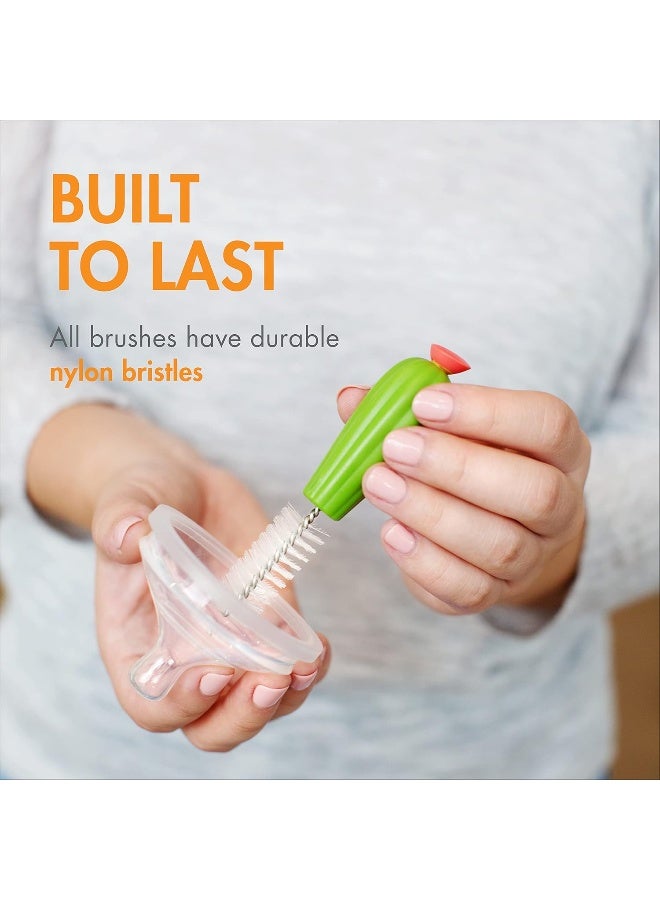 Boon Cacti Bottle Cleaning Brush Replacement Set, 4-Piece, Green - Image 3