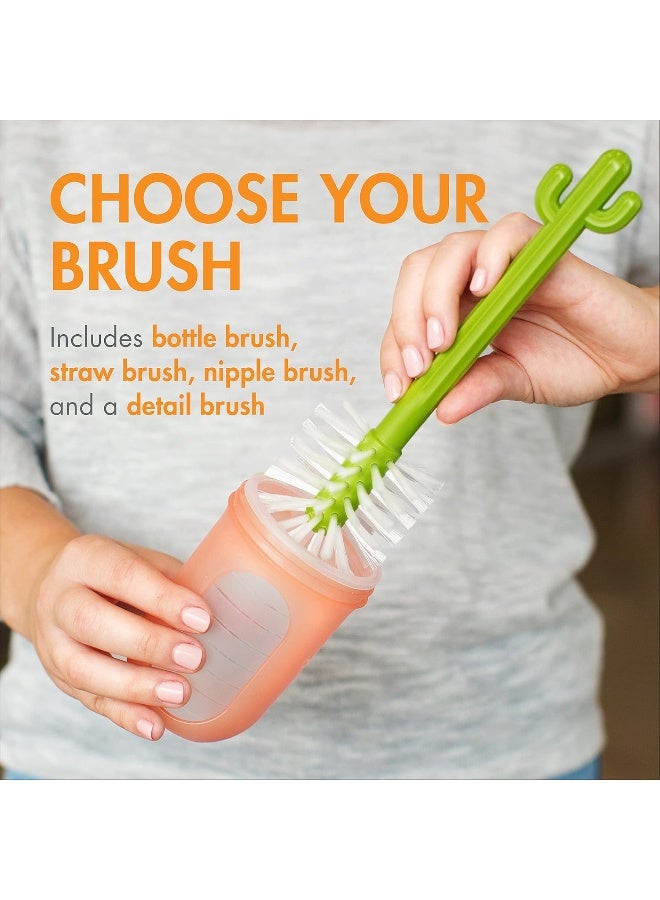 Boon Cacti Bottle Cleaning Brush Replacement Set, 4-Piece, Green - Image 2