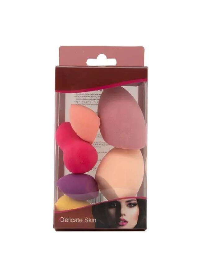 6-Piece Various Shape Foundation Sponge Multicolour