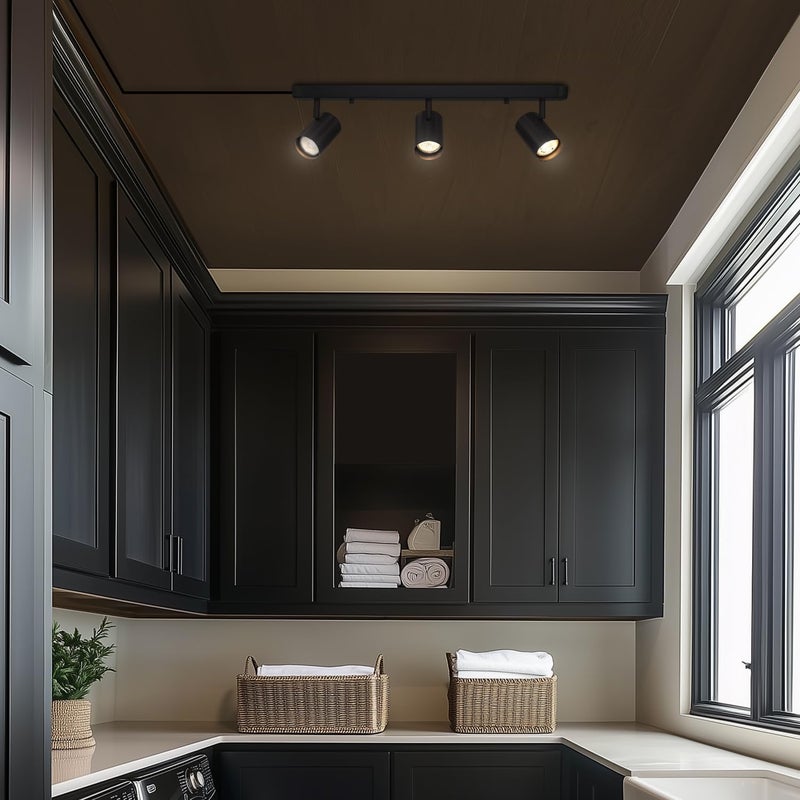 Globe Electric 59467 3-Light Plug-in Track Lighting, Matte Black, Bulb Not Included - Image 3