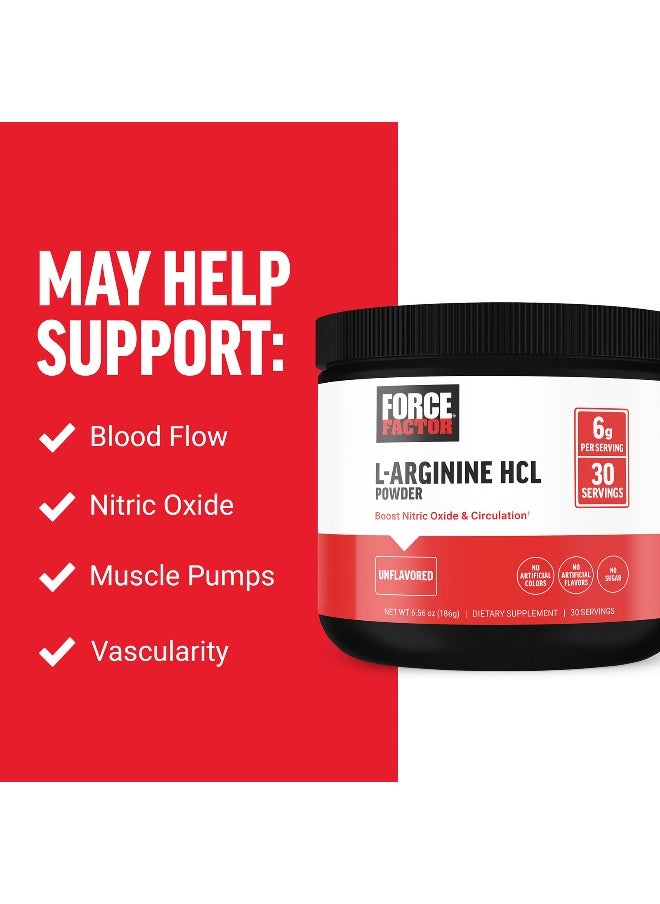 Force Factor Force Factor, L-Arginine HCL Powder, Unflavored, 6.56 oz (186 g)  - Image 3