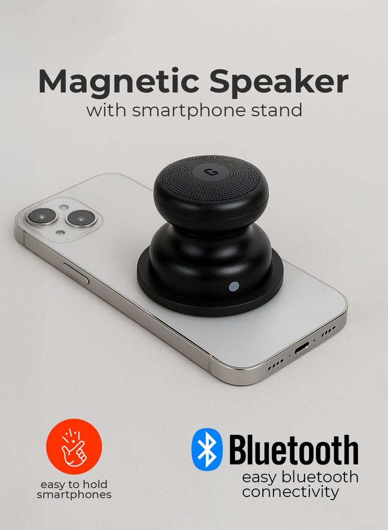 GEEPAS Mini Waterproof Magnetic Bluetooth Speaker | with IPX7 Rating, TWS Function, 5 Hours Playtime | Powerful Sound & USB Type-C Charging | Compact & Portable | GMS11196 Black - Image 4