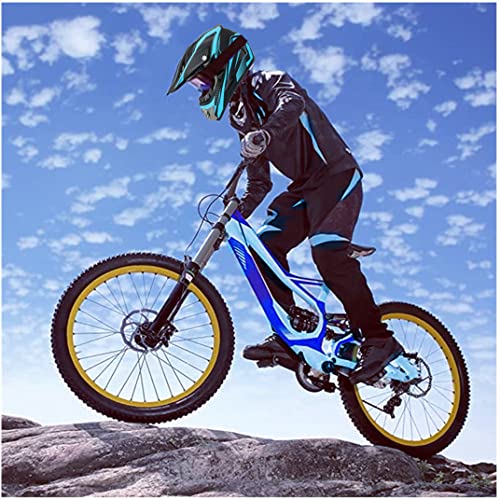 SanQing Motocross Helmet,Adult &Youth Trend Full Face,ATV Motorcycle,Dirt Bike Downhill Off-Road Mountain Bike Helmet,DOT Certified,4-Piece Set (Blue, L) - Image 3