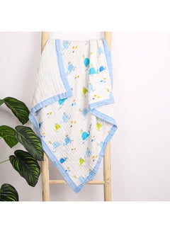 MOM'S HOME Pure Organic Cotton 6 Layer Muslin Blanket For Baby | Ultra-Soft Swaddling Towel For Newborns And Toddlers |100 X100 Cm | 0-3 Years (Mix Design)  - Image 2