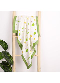 MOM'S HOME Pure Organic Cotton 6 Layer Muslin Blanket For Baby | Ultra-Soft Swaddling Towel For Newborns And Toddlers |100 X100 Cm | 0-3 Years (Mix Design)  - Image 4