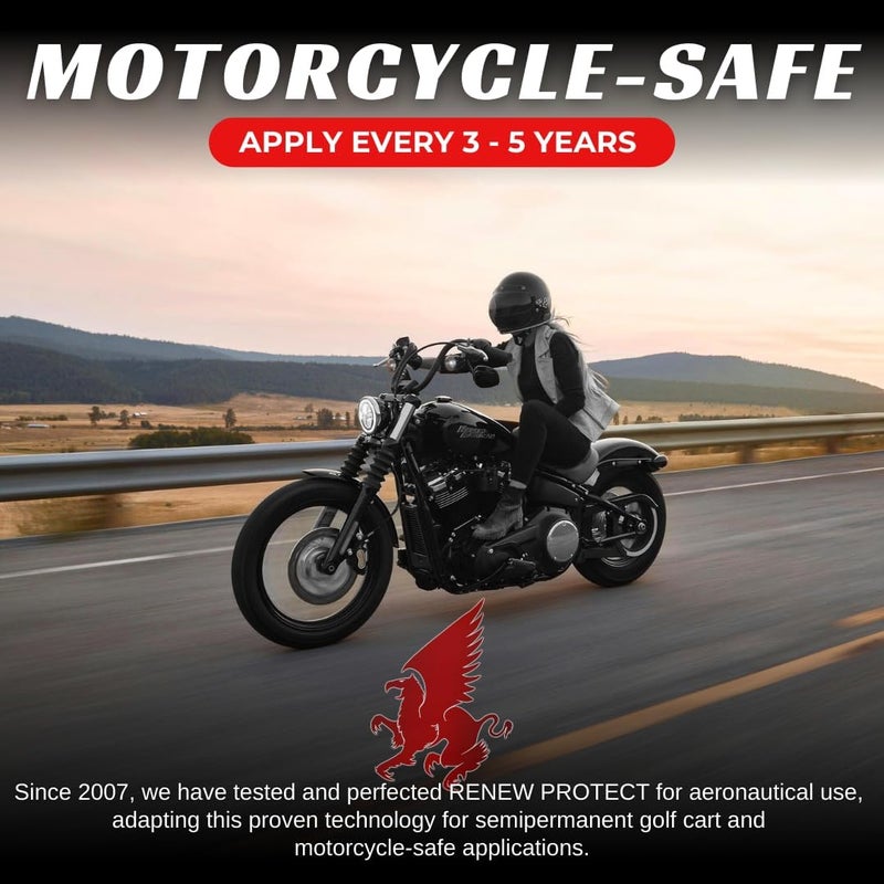 Renew Protect BLAK 16oz Dry-Seal Ceramic-Hybrid Protectant for Motorcycle, Golf Cart, and RV - Trim and Tire Semi-Gloss Treatment - Image 5