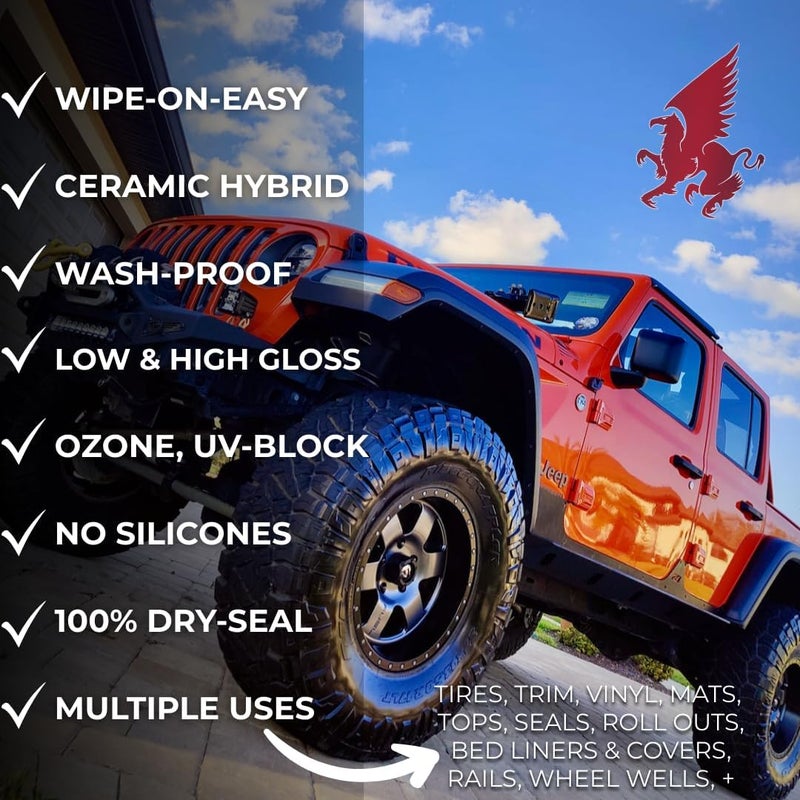 Renew Protect BLAK 16oz Dry-Seal Ceramic-Hybrid Protectant for Motorcycle, Golf Cart, and RV - Trim and Tire Semi-Gloss Treatment - Image 4