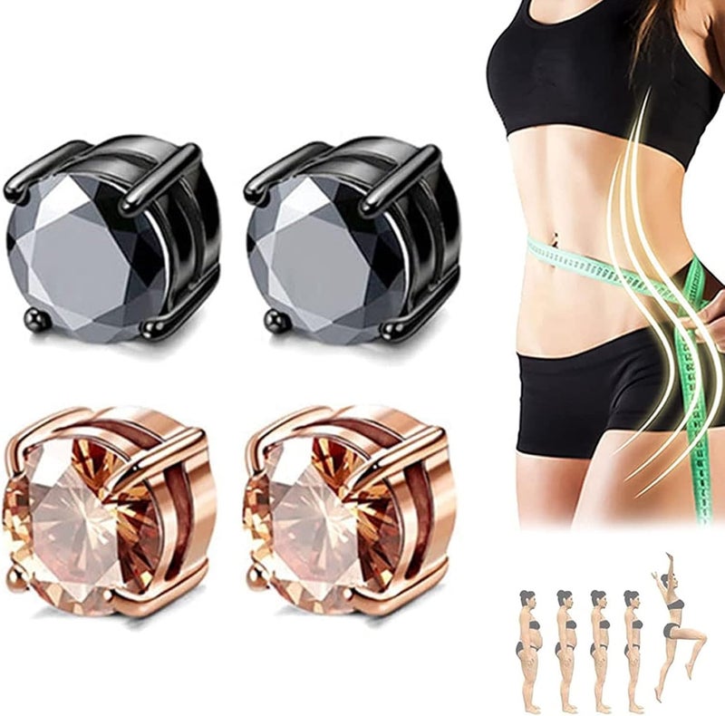 cheekyglo Metiz Lymphvity Magnetherapy Earrings, Kyana Lympha Circurl Magnetic Ear Ornament, Non Piercing Acupressure Magnetic Lymph Earrings - Image 1