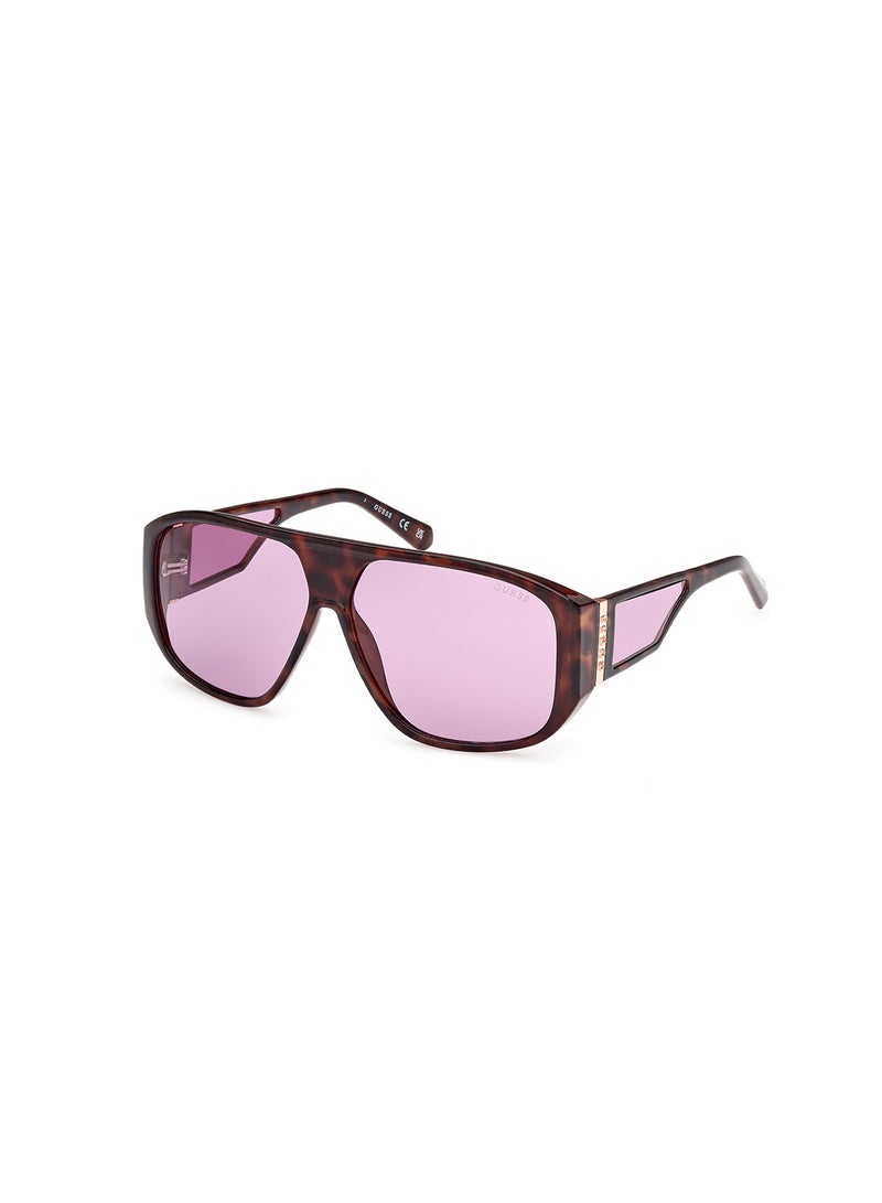 GUESS Unisex UV Protection Shield Shape Sunglasses - GU0013552Y61 - Lens Size: 61 Mm - Dark Havana - Image 1