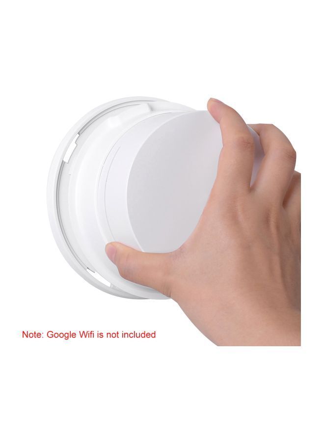 NIBEMINENT Wall Mount Bracket For Google Wi-Fi Security 12.5x12.5x3.5centimeter White  - Image 3