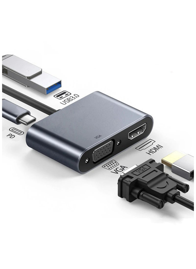 Generic USB C To HDMI-compatible VGA Type-C Digital AV Multiport Adapter Thunderbolt 3 To 4K 1080P Fast Charging Port for MacBook  - Image 4