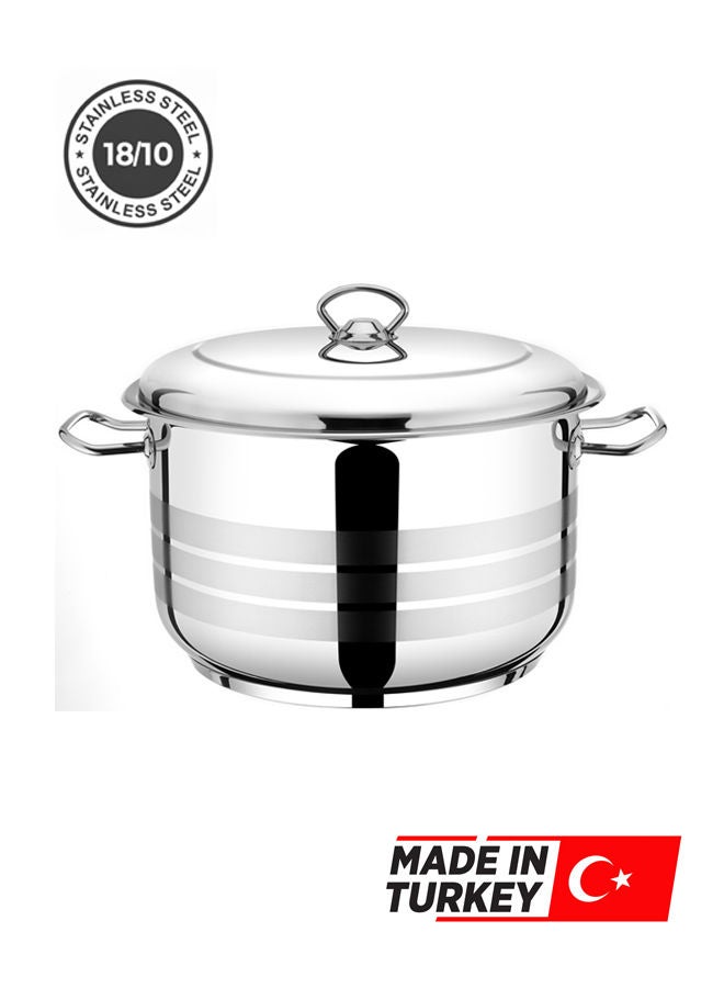 Gastro Stainless Steel Cooking Pot With Lid 18/10 Silver 34cm - Image 5