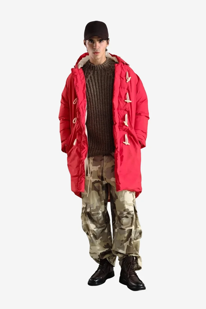 GIESTO Thick Hooded Long Puffe Coat with Pockets