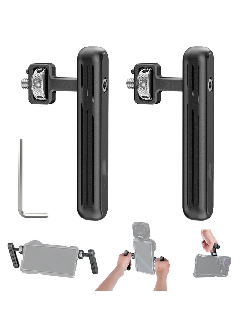 SYOSI Rotatable Side Handle for Phone Cages, Top Handle Only for i-Phone 15 Sam sung S22 S23 Phone Cages, 1/4" Screws & Anti Twist Pins for Phone Stabilizer Video Rig Video Recording Filming  - Image 1