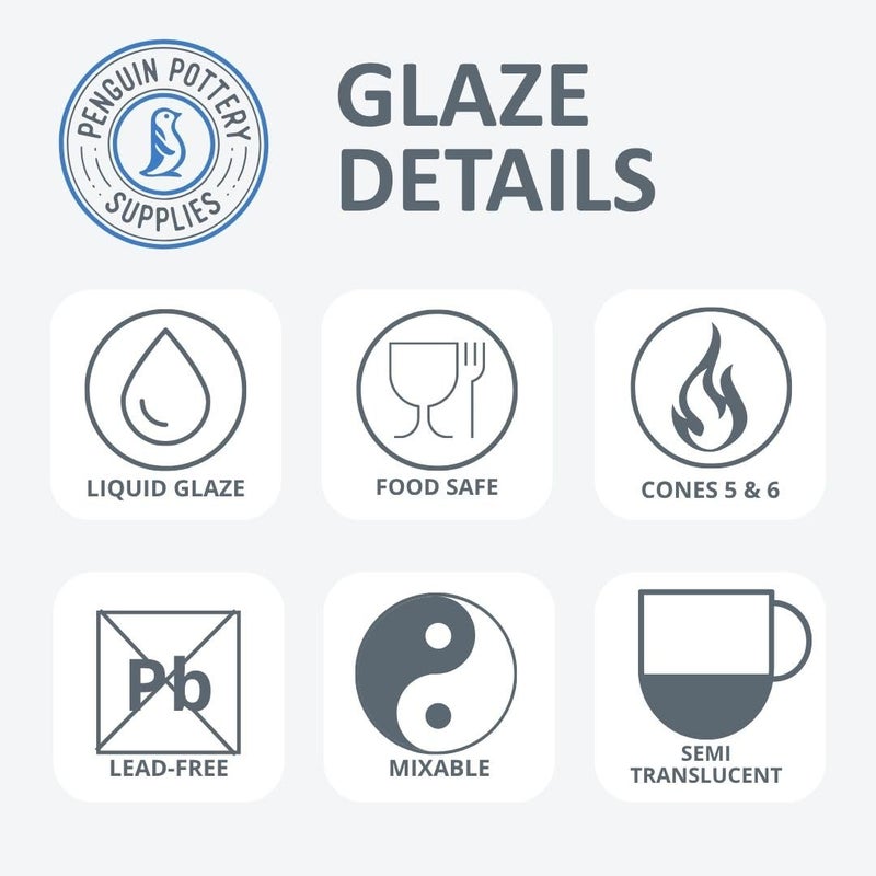 Penguin Pottery Glazes - Mid Fire - Flux Series - Flux Glaze, White - Cone 6 (16 fl.oz | 1 Pint | 473 ml) - Image 3