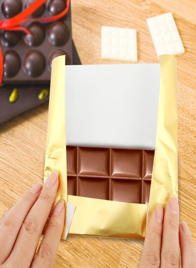 Ranjaner 500 Pcs Chocolate Candy Wrappers, 6.3 X 7.5 Inch Gold Chocolate Wrapping Paper with Thick Paper Backing, Homemade Candy Wrappers for Chocolate Bars DIY Packing Gifts - Image 4