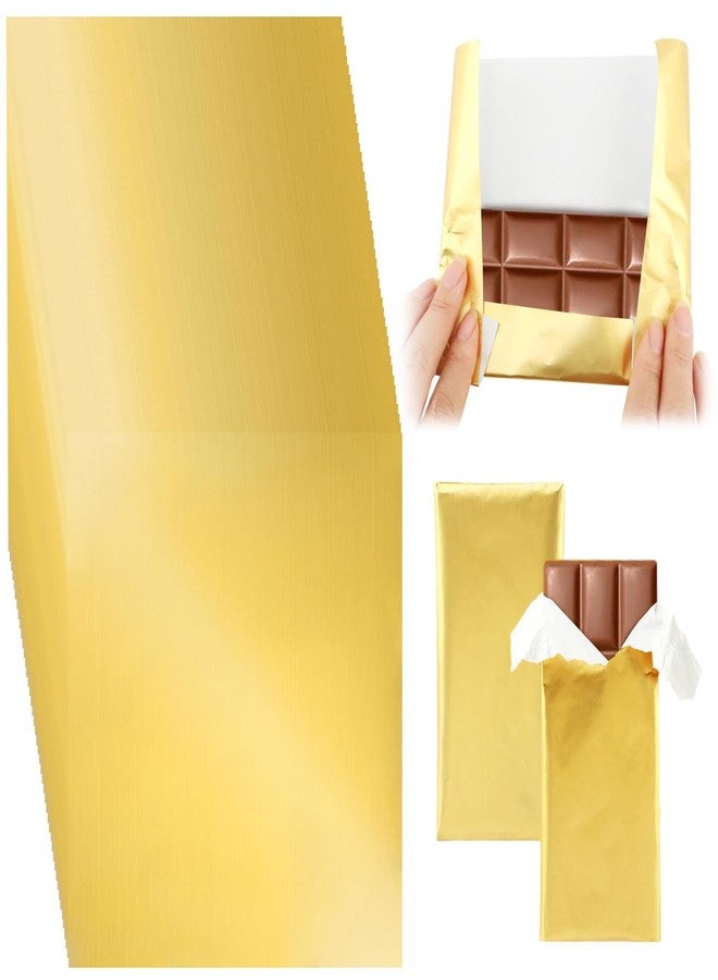 Ranjaner 500 Pcs Chocolate Candy Wrappers, 6.3 X 7.5 Inch Gold Chocolate Wrapping Paper with Thick Paper Backing, Homemade Candy Wrappers for Chocolate Bars DIY Packing Gifts - Image 1