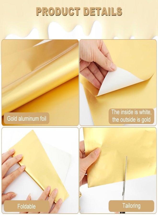 Ranjaner 500 Pcs Chocolate Candy Wrappers, 6.3 X 7.5 Inch Gold Chocolate Wrapping Paper with Thick Paper Backing, Homemade Candy Wrappers for Chocolate Bars DIY Packing Gifts - Image 3