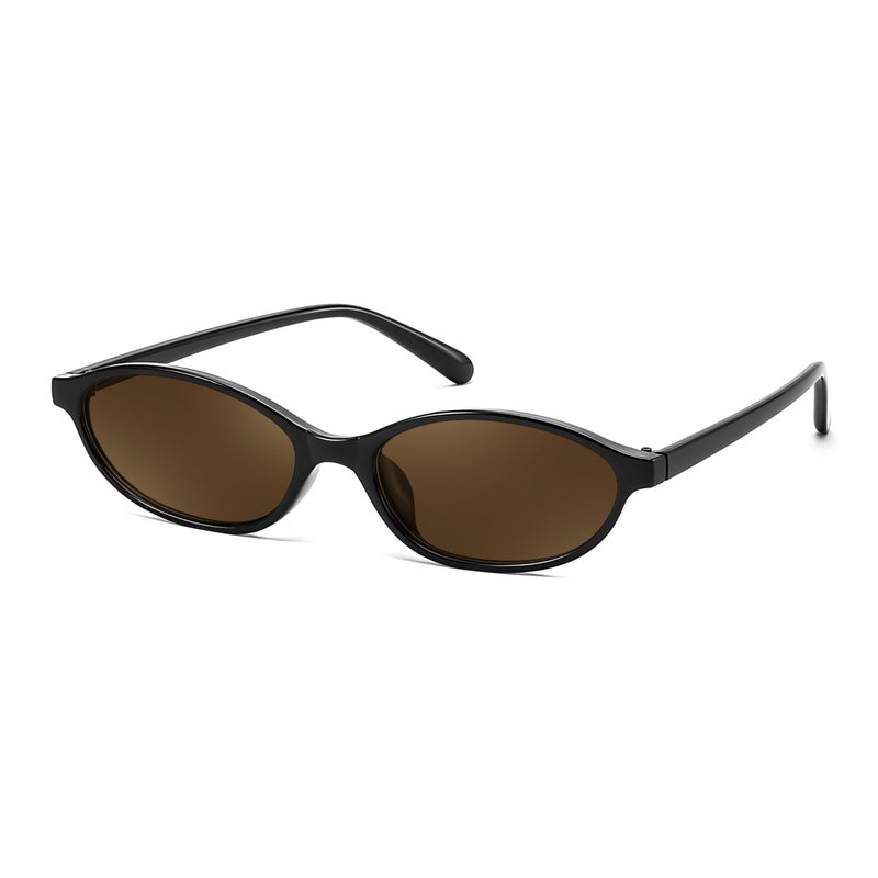 FEISEDY Retro Oval Cat Eye Sunglasses for Women 90s Narrow Lightweight Shades Y2k Trendy Sunnies B0257 - Image 2