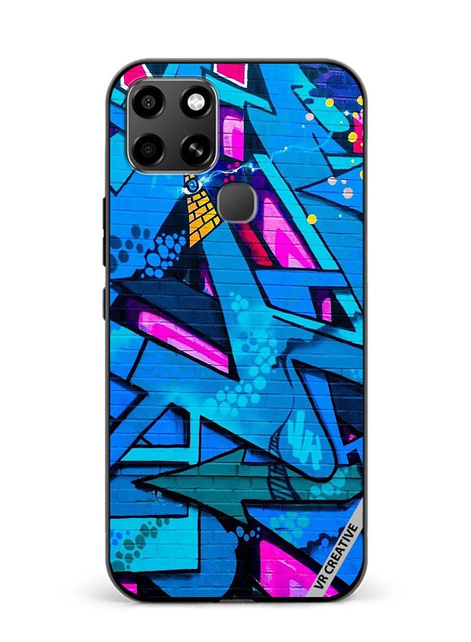 Protective Case Cover For Infinix Smart 6 Graffiti Artwork Design Multicolour