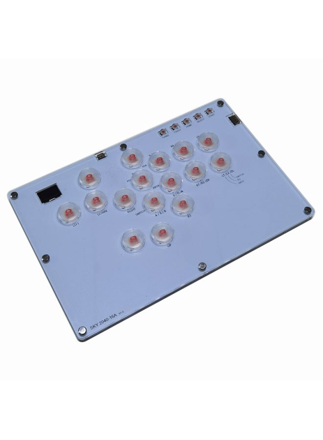 general HITBOX Large Size Fighting Keyboard STEAM Street Fighter 6 Game SOCD Rear Cover DualShock4 Controller-Product Color:SKY2040 16A Hot Plug Transparent Yellow - Image 5