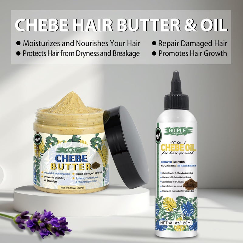 Goiple زيت الشيب لزيادة نمو الشعر زبدة الشيب للشعر للرجال والنساء، زيت زبدة الشيب لتكثيف الشعر، زبدة نمو الشعر بالشيب لترطيب عميق، زيت نمو الشعر بالشيب لجميع أنواع الشعر - Image 3