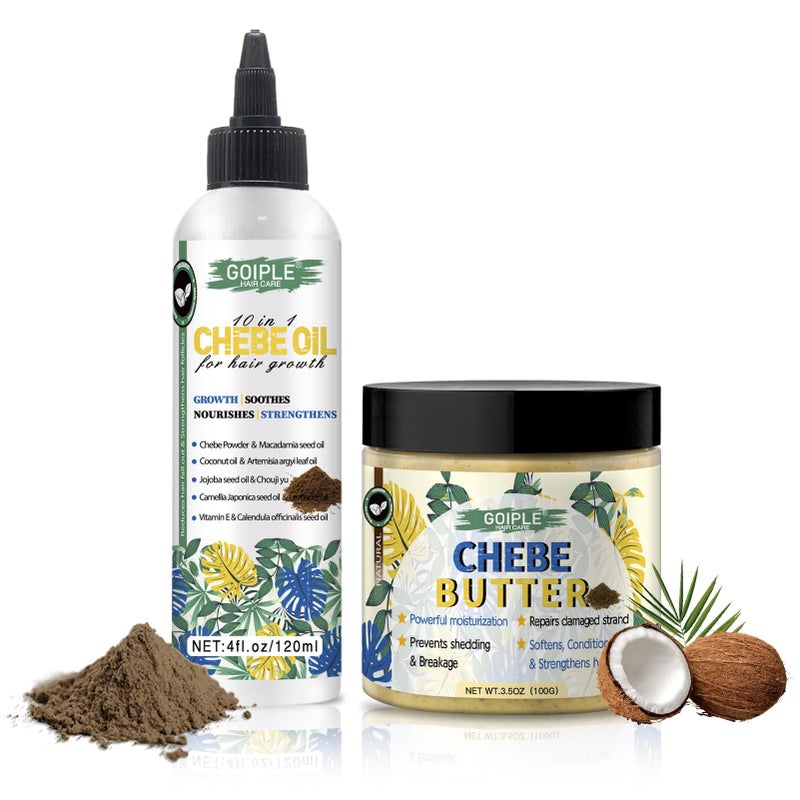 Goiple زيت الشيب لزيادة نمو الشعر زبدة الشيب للشعر للرجال والنساء، زيت زبدة الشيب لتكثيف الشعر، زبدة نمو الشعر بالشيب لترطيب عميق، زيت نمو الشعر بالشيب لجميع أنواع الشعر - Image 1