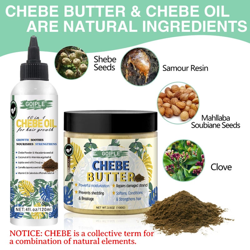 Goiple زيت الشيب لزيادة نمو الشعر زبدة الشيب للشعر للرجال والنساء، زيت زبدة الشيب لتكثيف الشعر، زبدة نمو الشعر بالشيب لترطيب عميق، زيت نمو الشعر بالشيب لجميع أنواع الشعر - Image 2