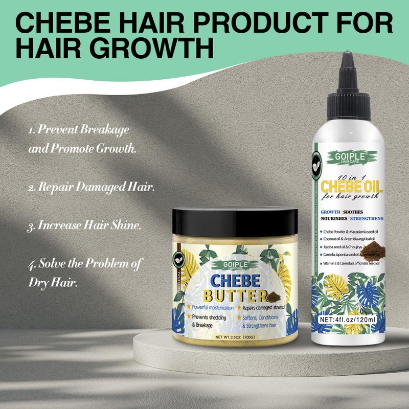 Goiple زيت الشيب لزيادة نمو الشعر زبدة الشيب للشعر للرجال والنساء، زيت زبدة الشيب لتكثيف الشعر، زبدة نمو الشعر بالشيب لترطيب عميق، زيت نمو الشعر بالشيب لجميع أنواع الشعر - Image 4