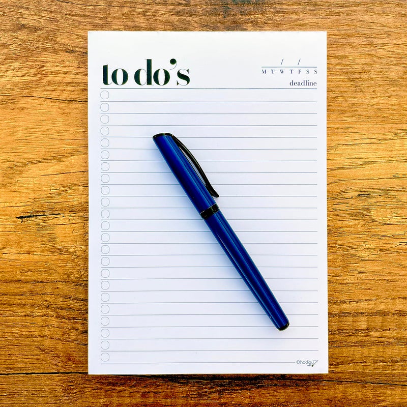 HADIGU To Do List Notepad A5 Size (8.3"x5.8") Premium Thick Paper With Cardboard Back Support, Undated Daily Planner Notepad, Daily To Do List Notebook, Ruled Pages, Checkboxes, Deadline Column. - Image 2