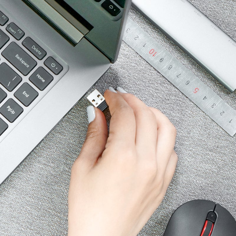 Wireless Silent Mouse: White, 3 Adjustable DPI - Stable 2.4G Connection, Ergonomic Quiet Mouse for Laptop, PC, Home Office, Gaming & Travel - Image 3