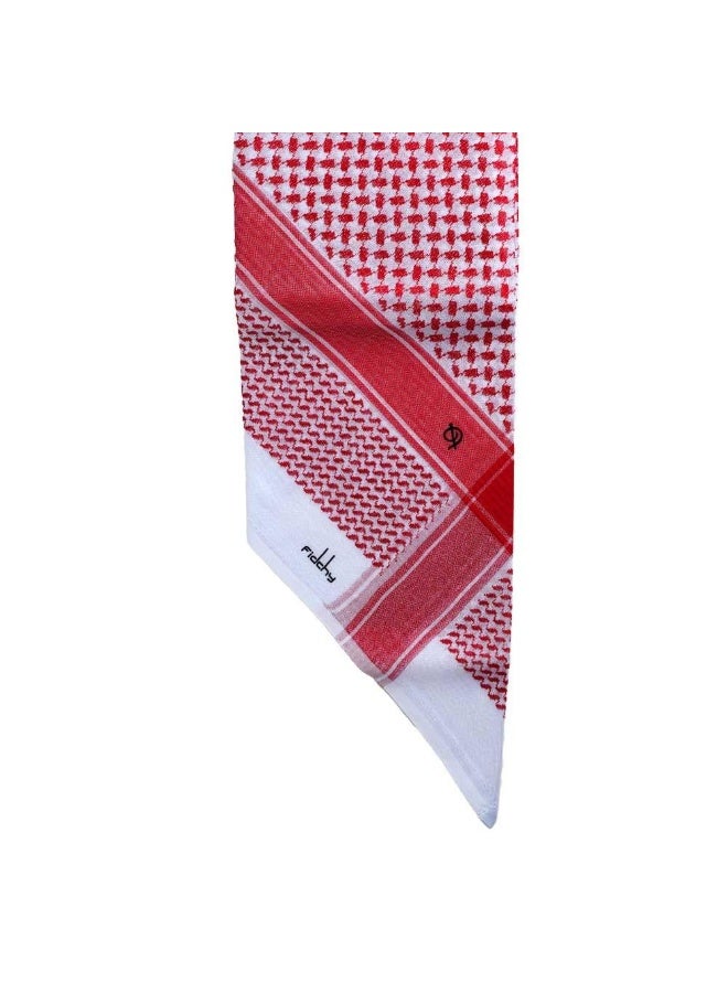 Fidchy Signature F5 Shemagh - Classic Red & White - Luxury Edition - 100% Premium Natural Cotton - Image 3