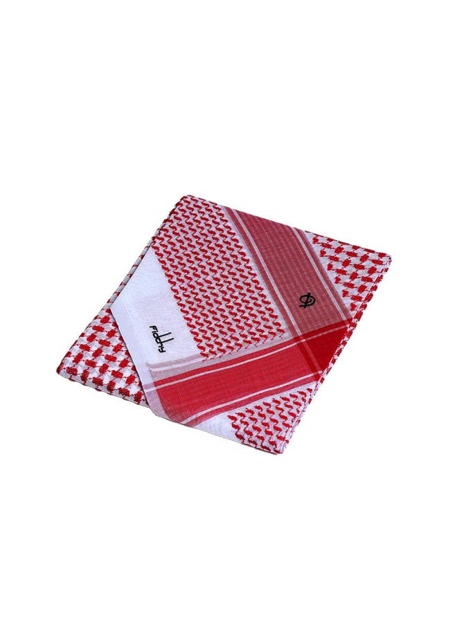 Fidchy Signature F5 Shemagh - Classic Red & White - Luxury Edition - 100% Premium Natural Cotton - Image 5