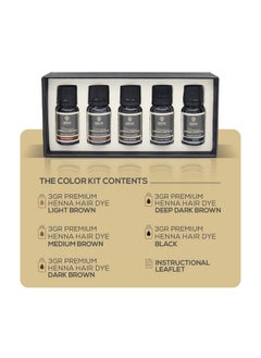 PARALLEL PRODUCTS Spot Color Henna Color Kit Henna Hair Dye Color Palette Tint Kit For Professional Spot Coloring 3 Gram Minicollection Kit Covers Grey Hair Root Touch Up (Color Kit)  - Image 2