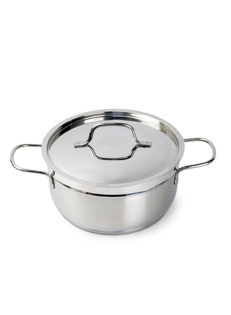 Wilson طقم أواني طهي من الفولاذ المقاوم للصدأ 9 قطع - طاجن، مقلاة ثقيلة مع مقبض من الفولاذ المقاوم للصدأ، متوافق مع موقد الغاز لوجبات العائلة - Image 3