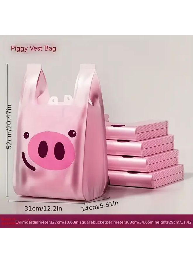 50 Pcs Heavy Duty Pig Print Garbage Bags Large Kitchen Trash Can Liners - Image 3