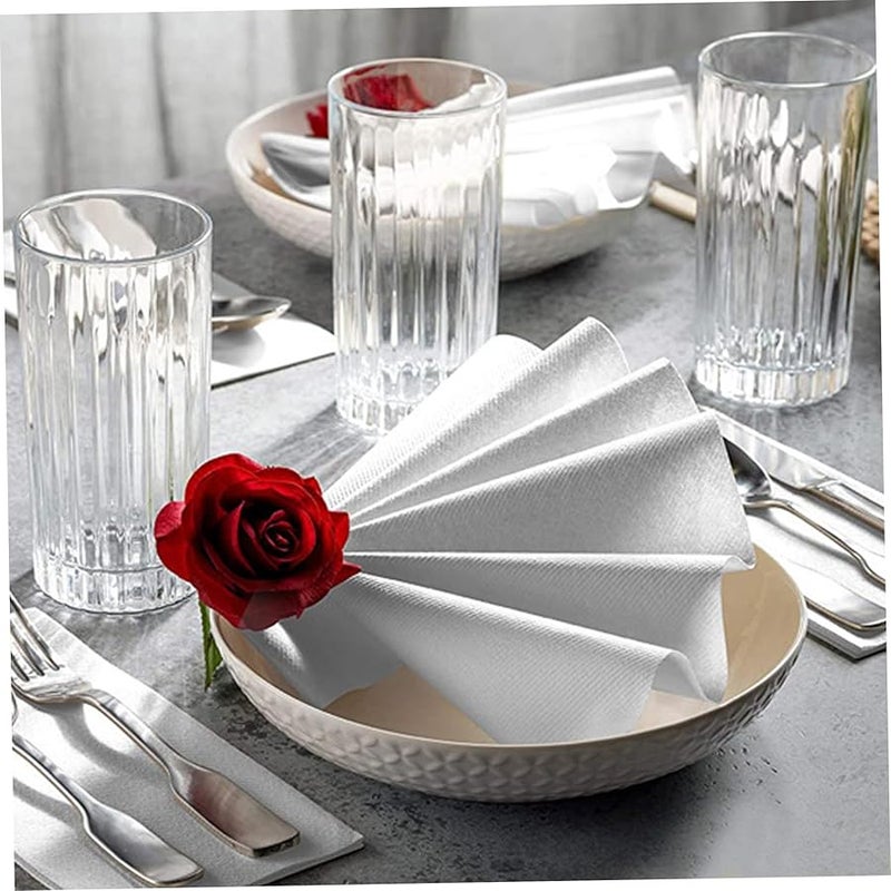 200 ورقة 12 × 17 بوصة مناديل ورقية ناعمة قابلة للامتصاص تستخدم لمرة واحدة للمطبخ حفل زفاف حفلة - Image 3