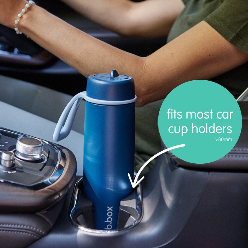 B.Box Insulated Flip Top Water Bottle with Straw | Stainless Steel | Leakproof & Cup Holder Friendly | BPA-Free | Keeps Drinks Cold up to 44 Hours | 690ml (23.3 fl oz)-Pink Paradise - Image 3