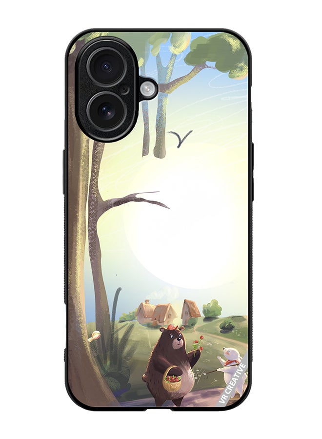 VR CREATIVE Protective Case Cover For Apple iPhone 17 Bear And Rabbit Design Multicolour
